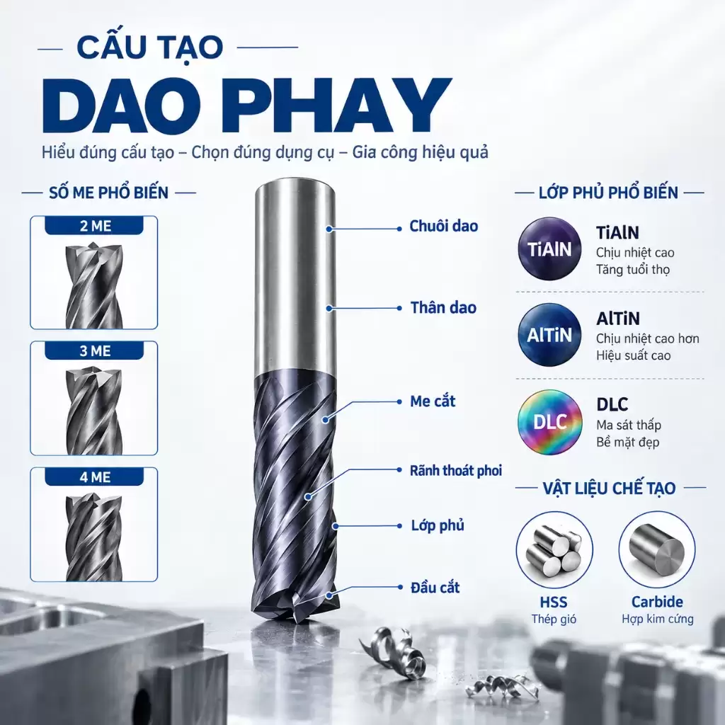 cấu tạo dao phay