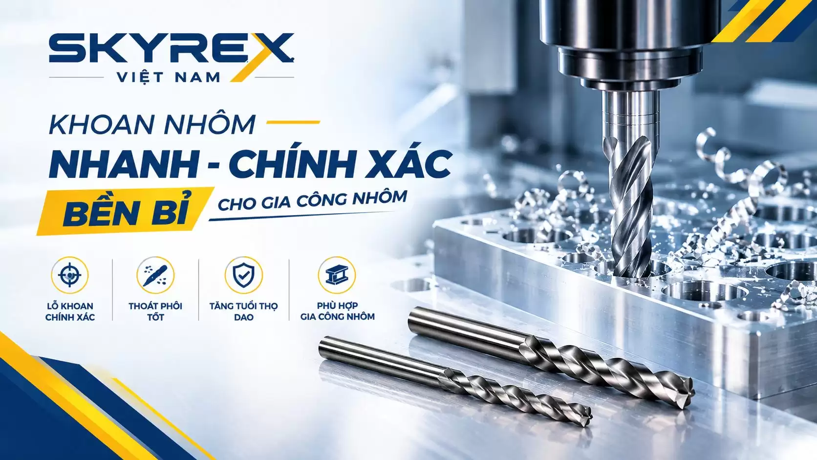 Khoan Nhôm (Aluminum) và những điều cần lưu ý