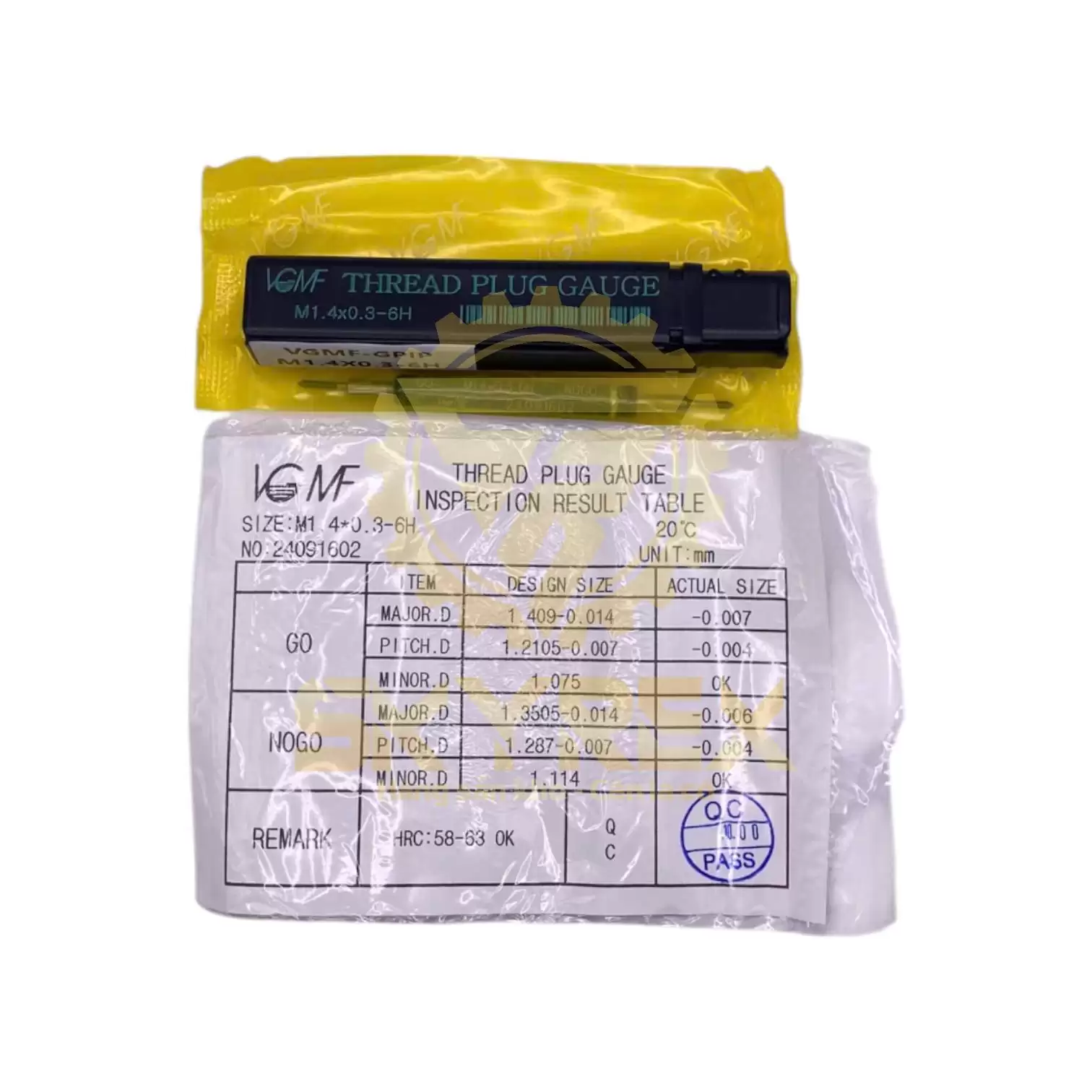 Dưỡng kiểm ren trong M1.4x0.3-6H, M1.6x0.35-6H – Hãng VGMF - Plug Gauge