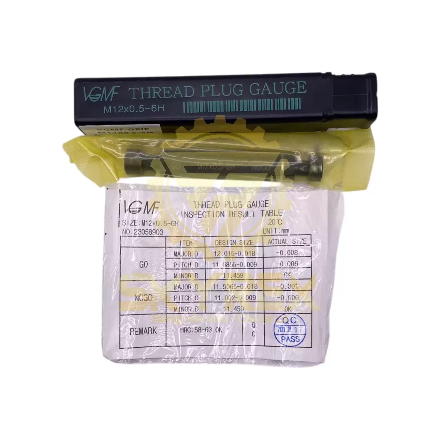 Dưỡng kiểm ren trong M12 | Dưỡng trụ Plug Gauge – Chuẩn 6H – Hệ Mét