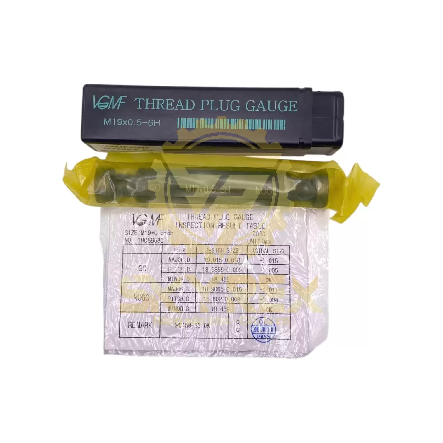 Dưỡng kiểm ren trong M19 | Plug Gauge – Chuẩn 6H – GO/NOGO – Giá tốt – 0.5