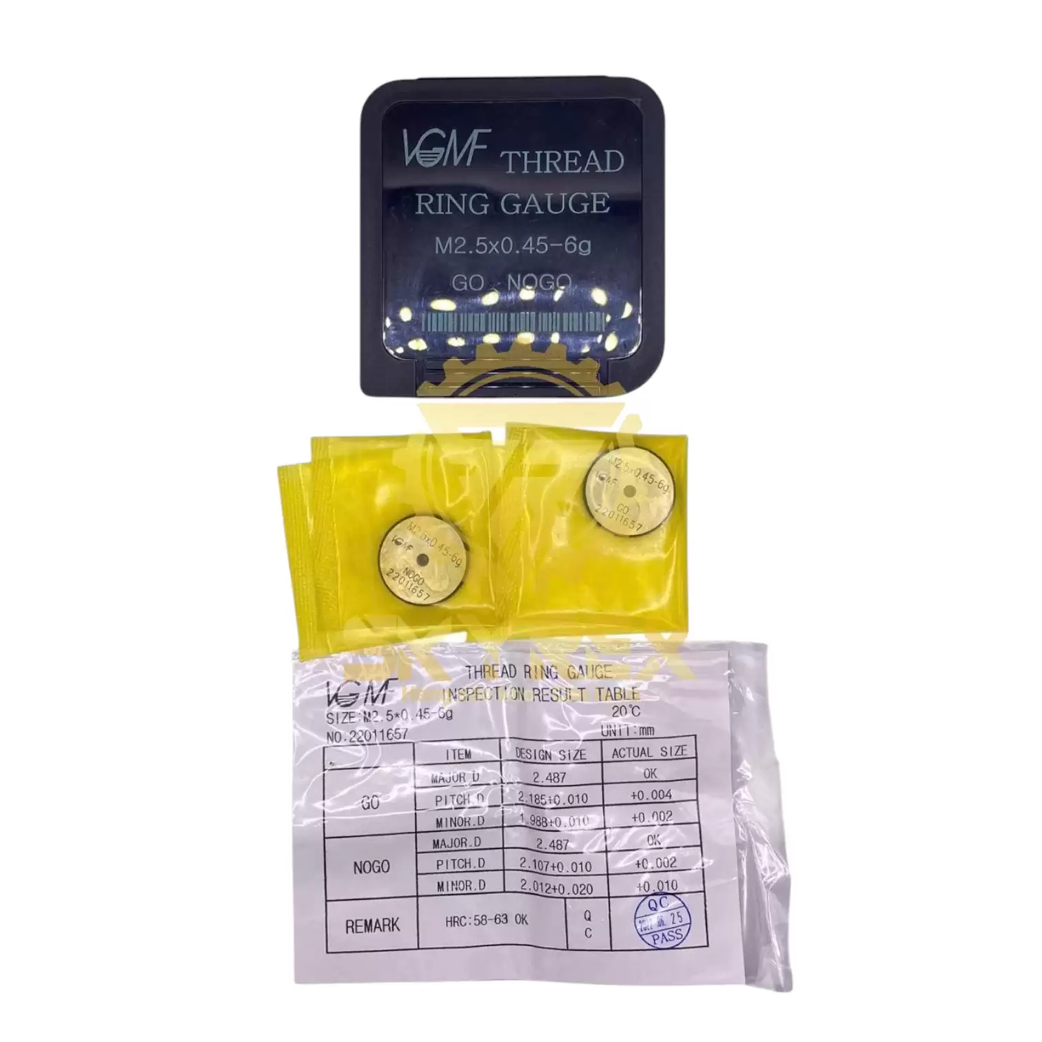 Dưỡng kiểm ren ngoài Ring Gauge M2.5×0.45 – VGMF chính hãng