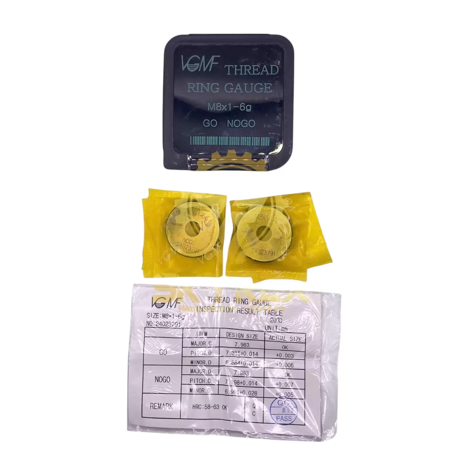 Dưỡng kiểm ren ngoài M8 – (M8x0.75, M8x1.25, M8x1) – GO/NOGO – Ring Gauge – VGMF chính hãng