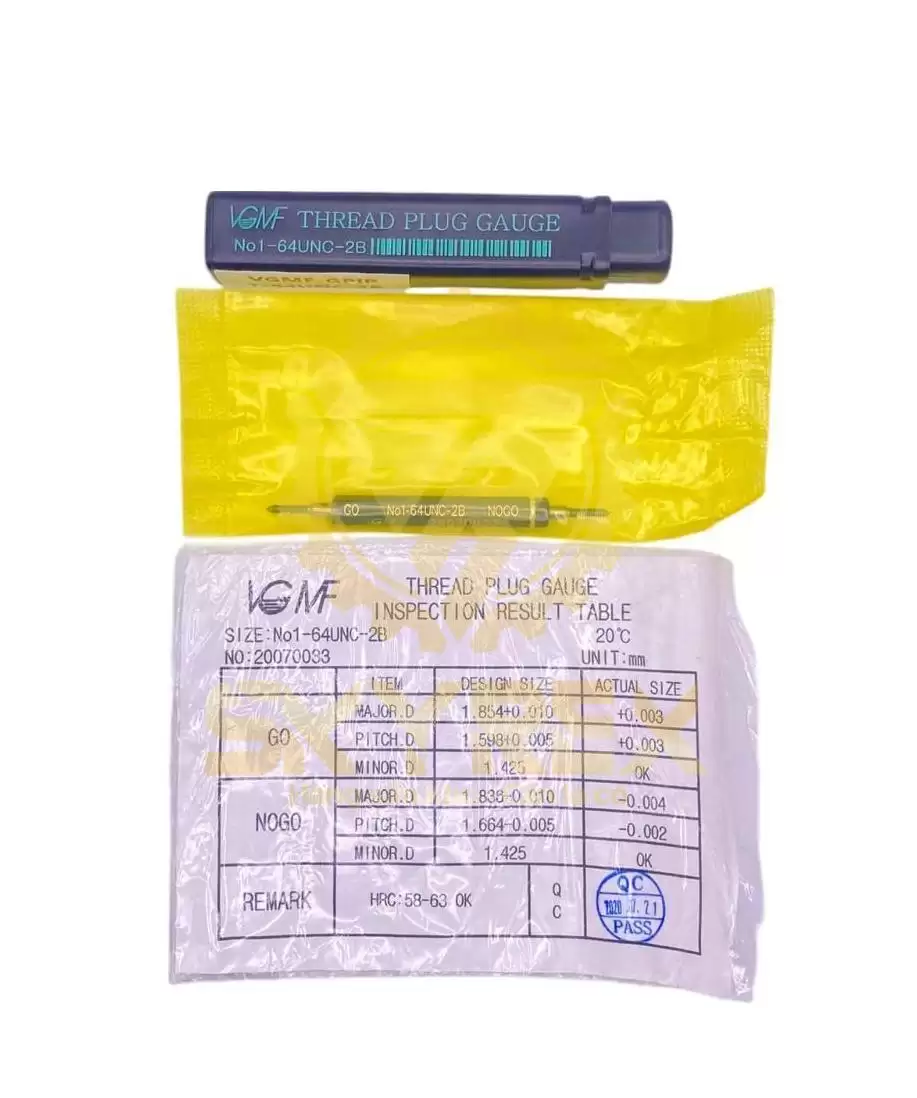 Dưỡng kiểm ren lỗ 1-64 UNC – Class 2B – GO/NO-GO – Hãng VGMF