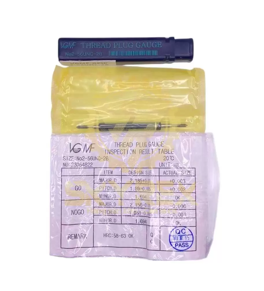 Dưỡng kiểm ren lỗ 2-56 UNC – Class 2B – GO/NO-GO – Hãng VGMF