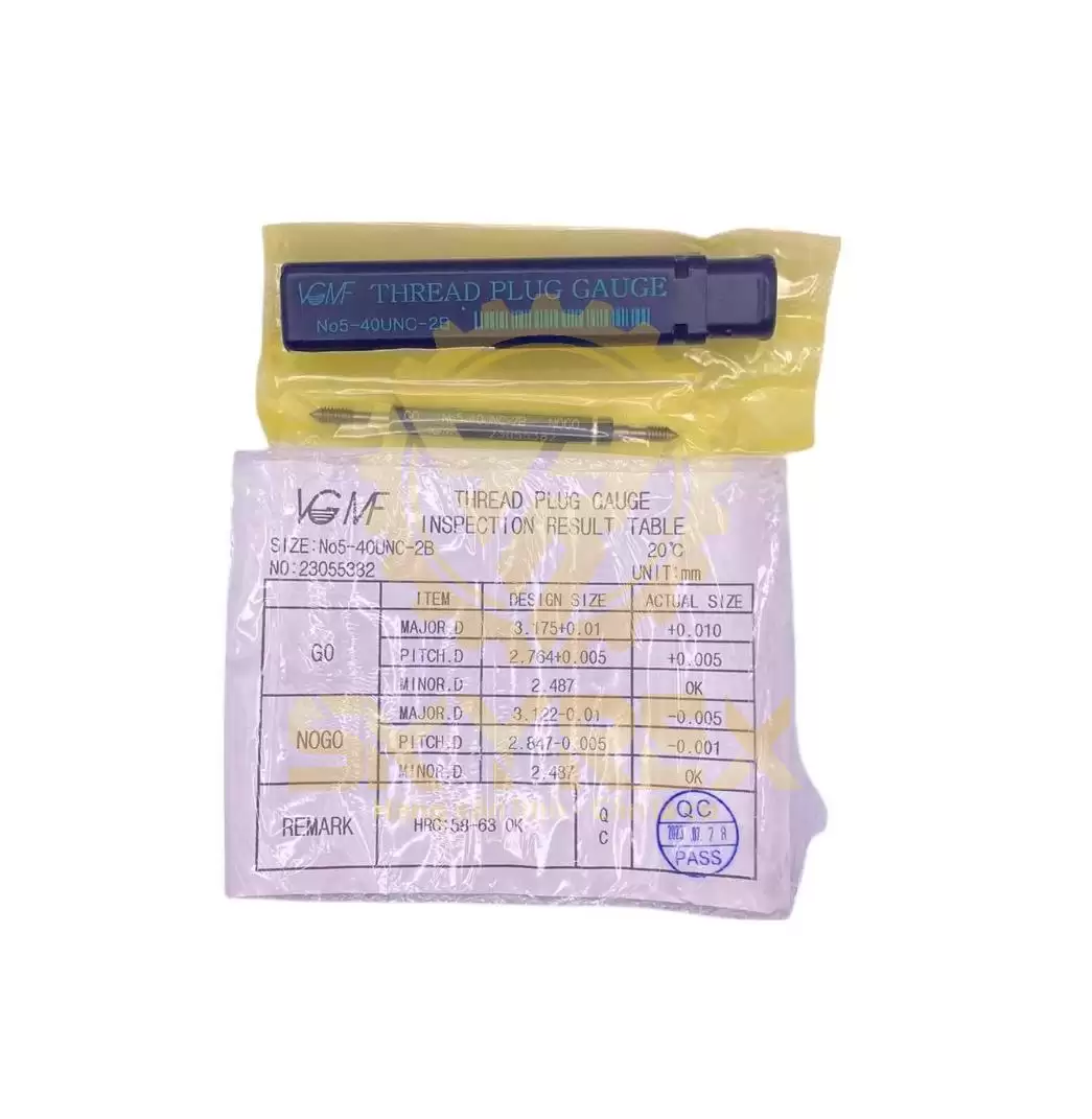 Dưỡng kiểm ren lỗ 5-40UNC – Chuẩn ANSI Class 2B | VGMF chính hãng, GO/NO-GO chính xác cao