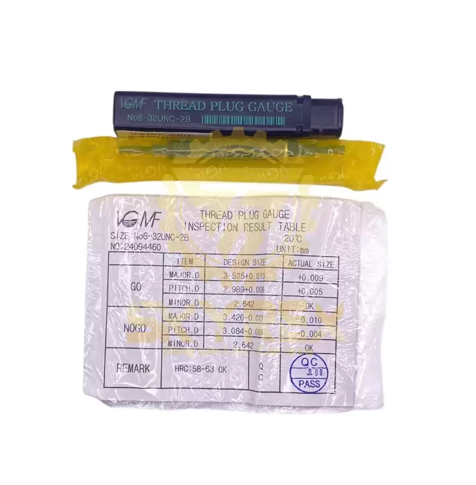 Dưỡng kiểm ren lỗ 6-32UNC – Chuẩn ANSI Class 2B | VGMF chính hãng, GO/NO-GO chính xác cao