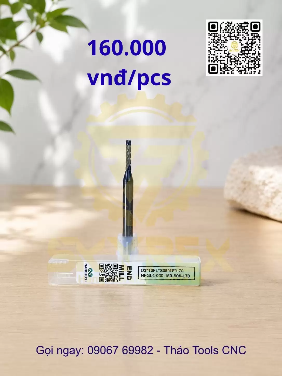 Mũi phay ngón 4 me NFGL4 cổ dài – Phay thép, phay nano hiệu quả 2026