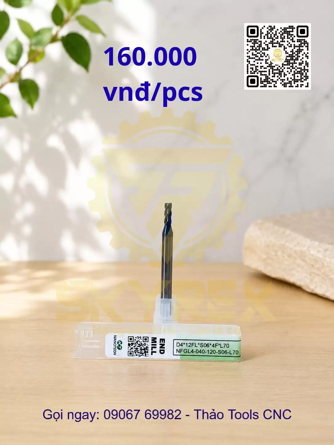 Mũi phay ngón 4 me NFGL4 cổ dài – Phay thép, phay nano hiệu quả 2026