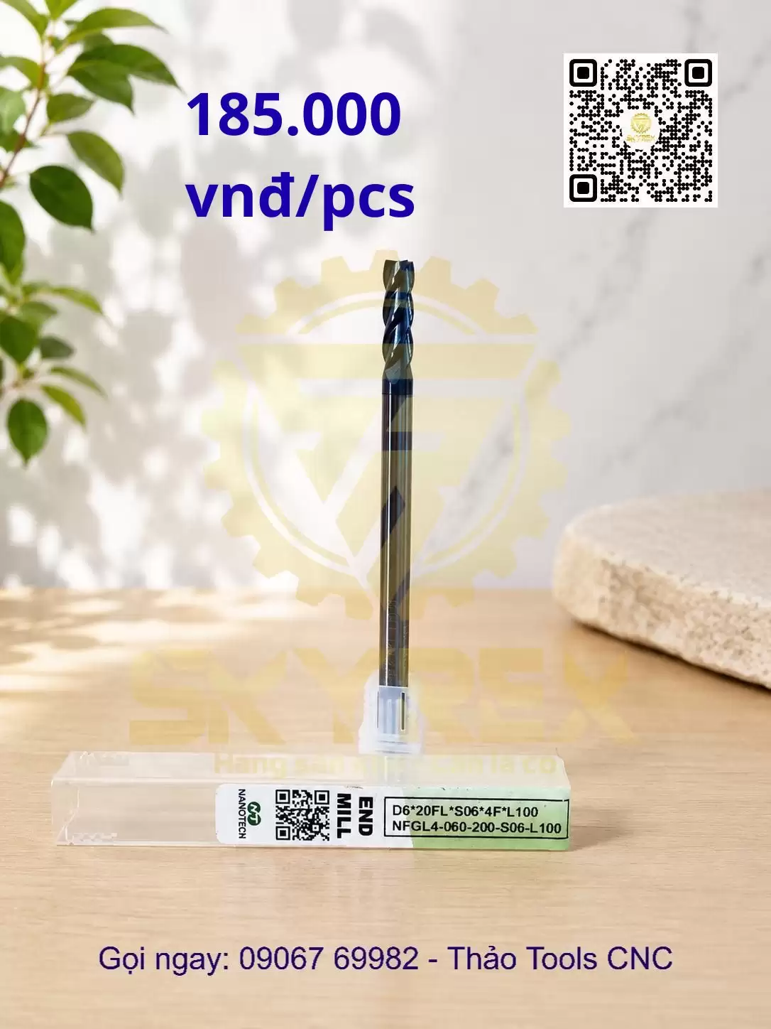 Mũi phay ngón 4 me NFGL4 cổ dài – Phay thép, phay nano hiệu quả 2026