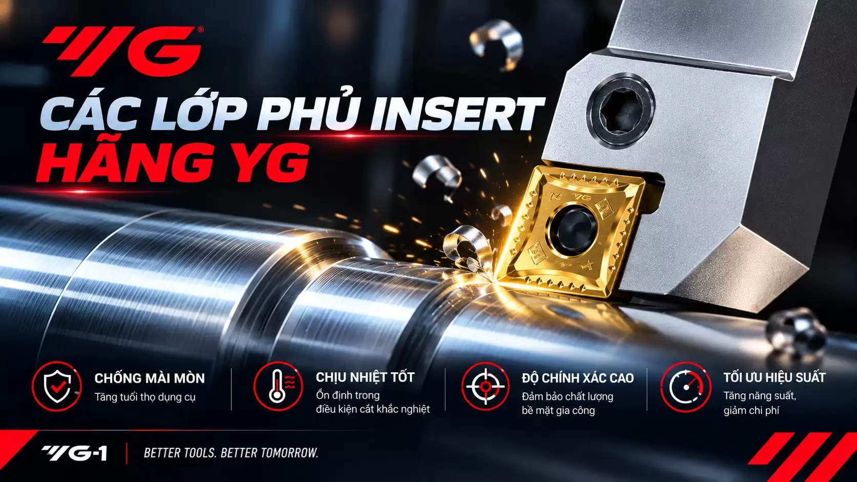 Các lớp phủ (Grade / Coating) trên mảnh insert (mảnh dao ghép mảnh)
